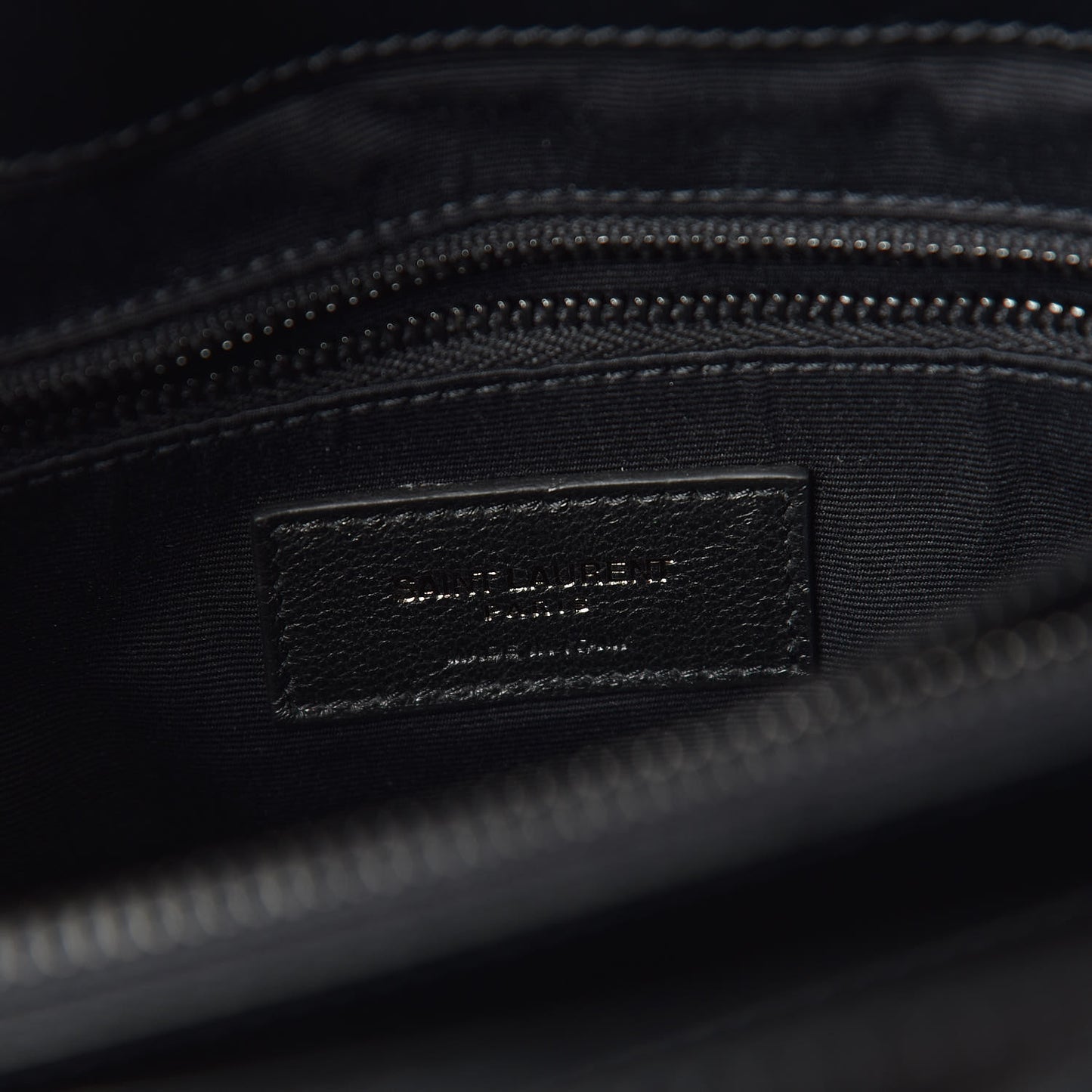 Calfskin Y Quilted Monogram Medium Loulou Chain Satchel Black