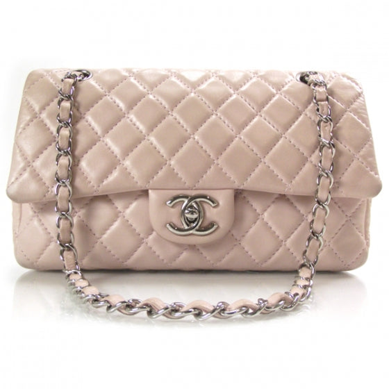 Chanel Lambskin Medium Double Flap Light Pink 1 of 12