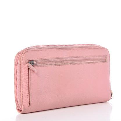 Chanel Caviar CC Timeless Large Zip Around Wallet Pink 3 of 15
