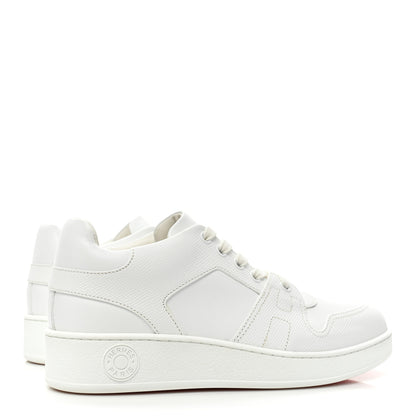 Hermes Epsom Calfskin Womens Free Sneakers 37 White 4 of 8