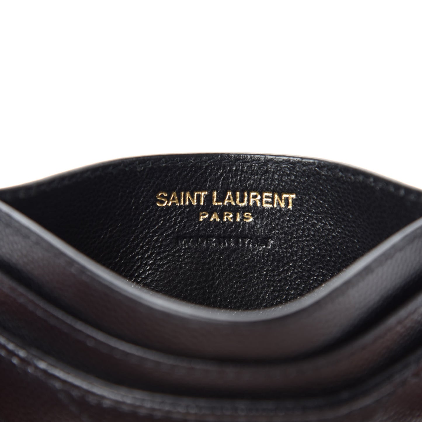 Grain De Poudre Matelasse Chevron Monogram Credit Card Case Black
