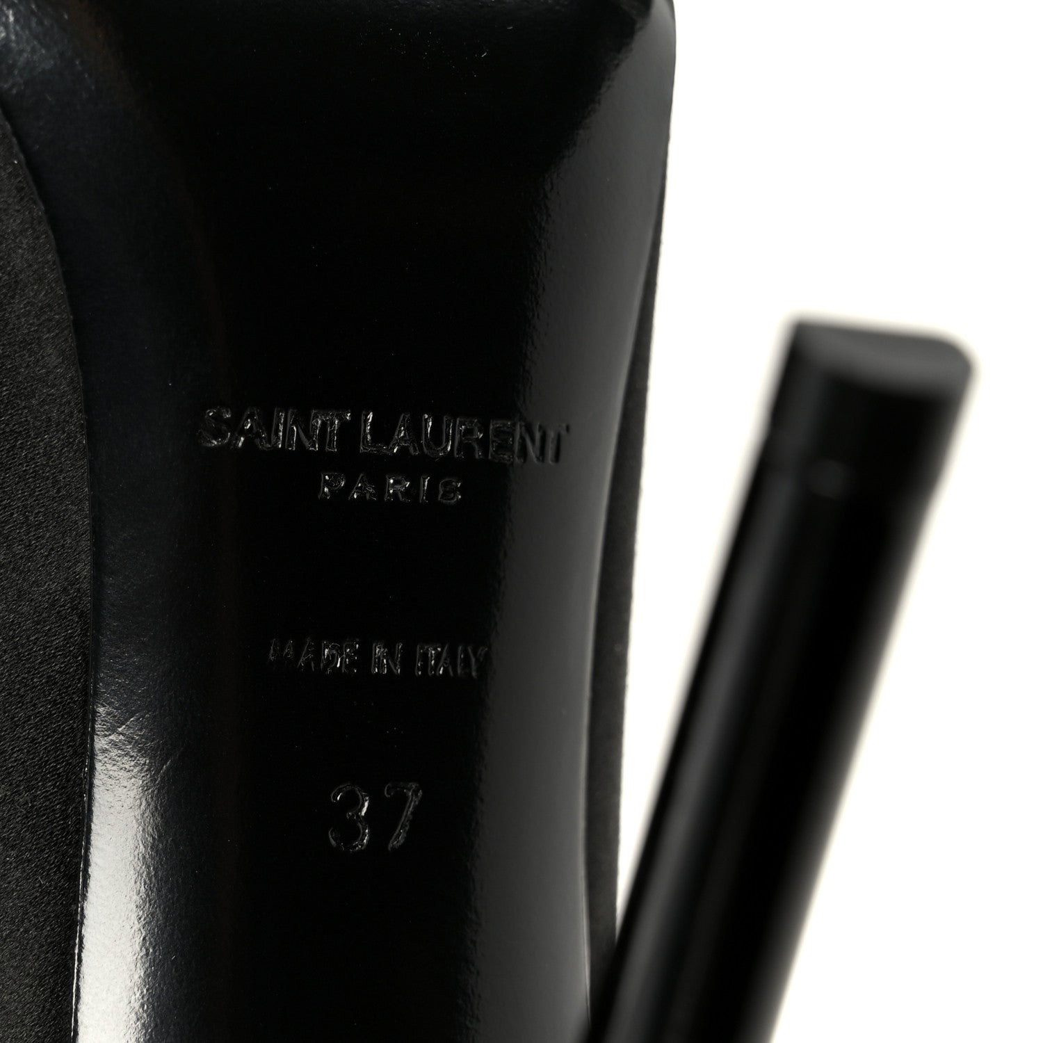 Saint Laurent Raso Regale Raven 110 Slingback Pumps 37 Black 8 of 10
