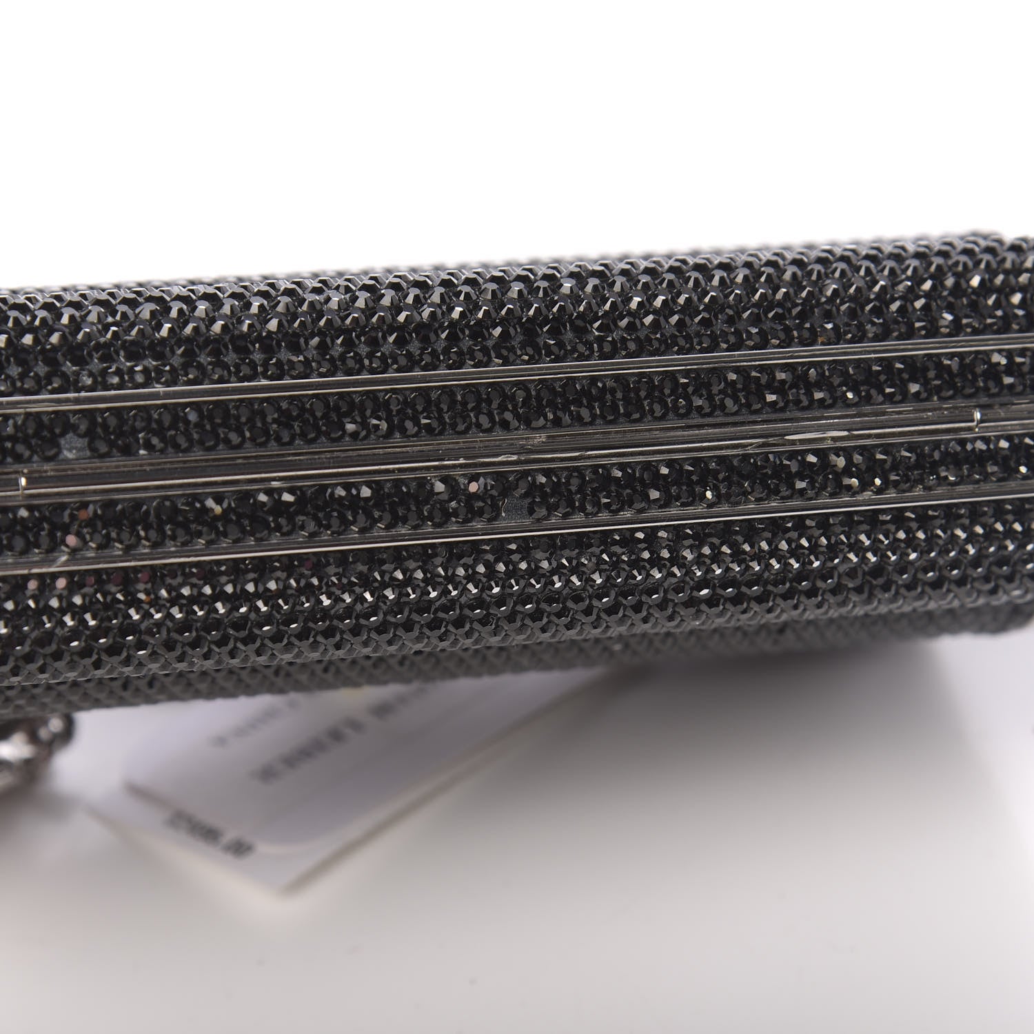 Judith Leiber Swarovski Crystal Cosmojet Minaudiere Clutch Black Silver 12 of 13