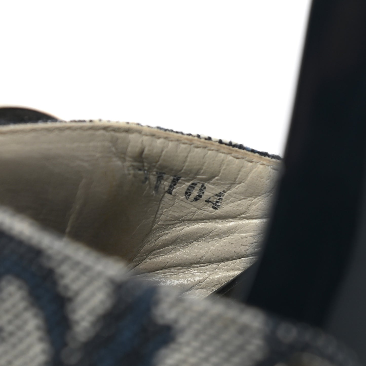 Canvas Monogram Sandals 36 Blue Marine