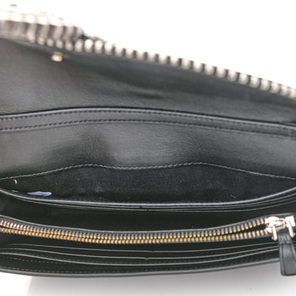 Marc Jacobs Smooth Calfskin Crystal Stud Embellished Clutch Chain Wallet Black 5 of 11