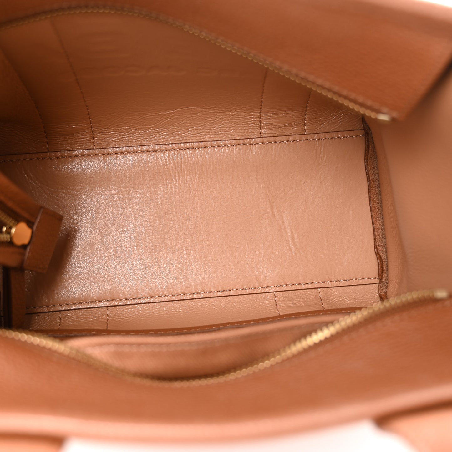 Grained Calfskin Small The Tote Bag Argan Oil