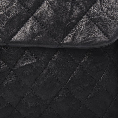 Chanel Washed Lambskin Quilted Maxi Chain Around Flap Black 10 of 11