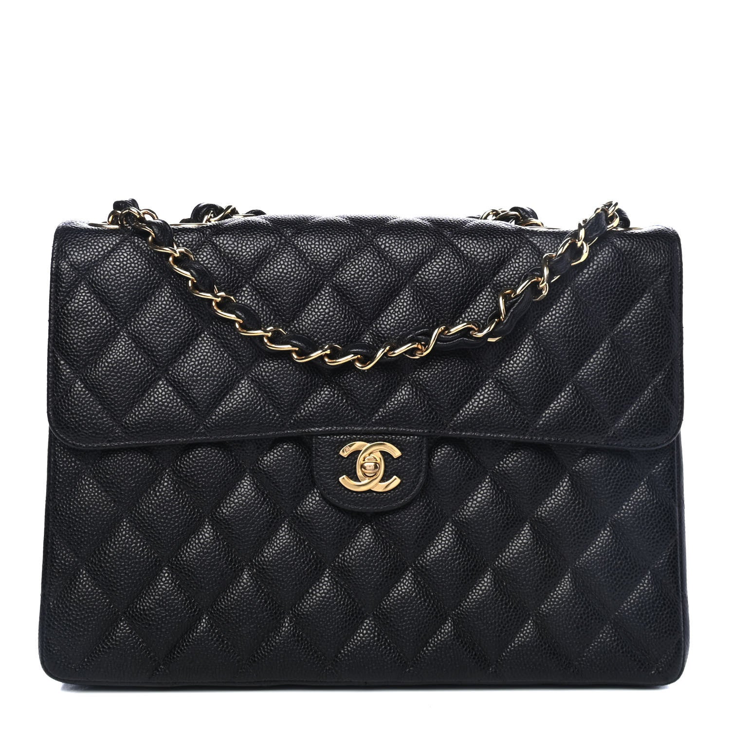 Chanel Caviar Quilted Jumbo Single Flap Black 1 of 4