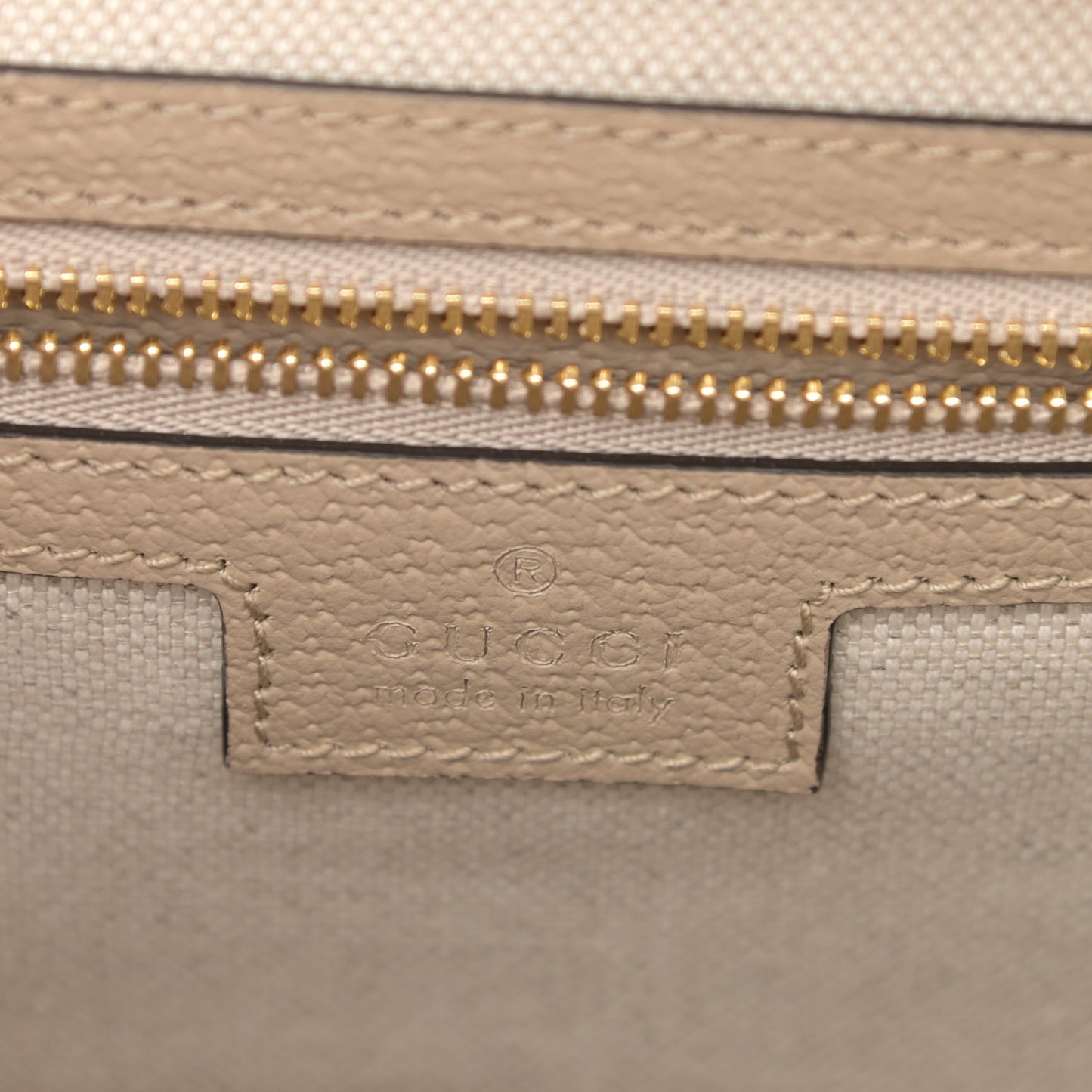 GG Supreme Monogram Textured Dollar Calfskin Web Small Ophidia Slip Handle Tote Beige Mystic White Oatmeal