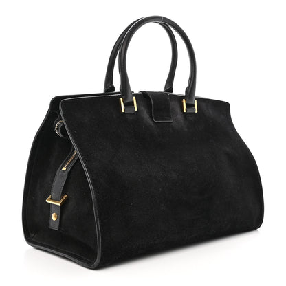 Saint Laurent Suede Medium Classic Y Cabas Black 2 of 12