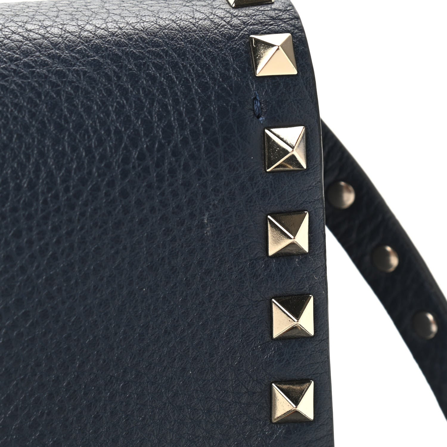 Valentino Garavani Pebbled Calfskin Medium Rockstud Flip Lock Crossbody Bag Black 7 of 9