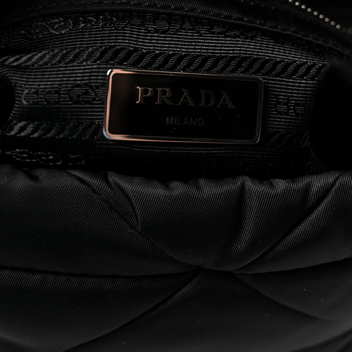 Prada Re-Nylon Quilted Padded Flap Shoulder Bag Black 8 of 11