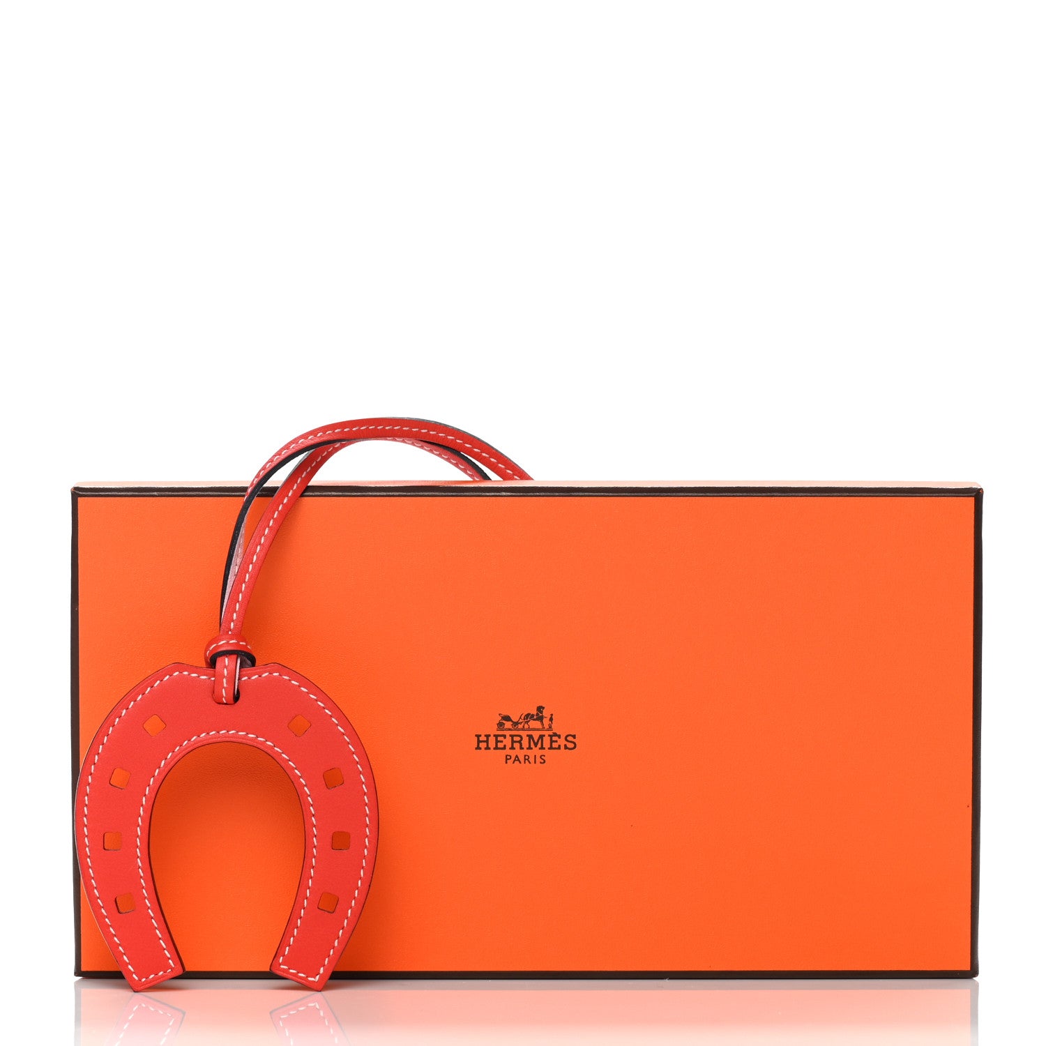 Hermes Swift Paddock Horseshoe Bag Charm Rose Sakura Capucine 4 of 4