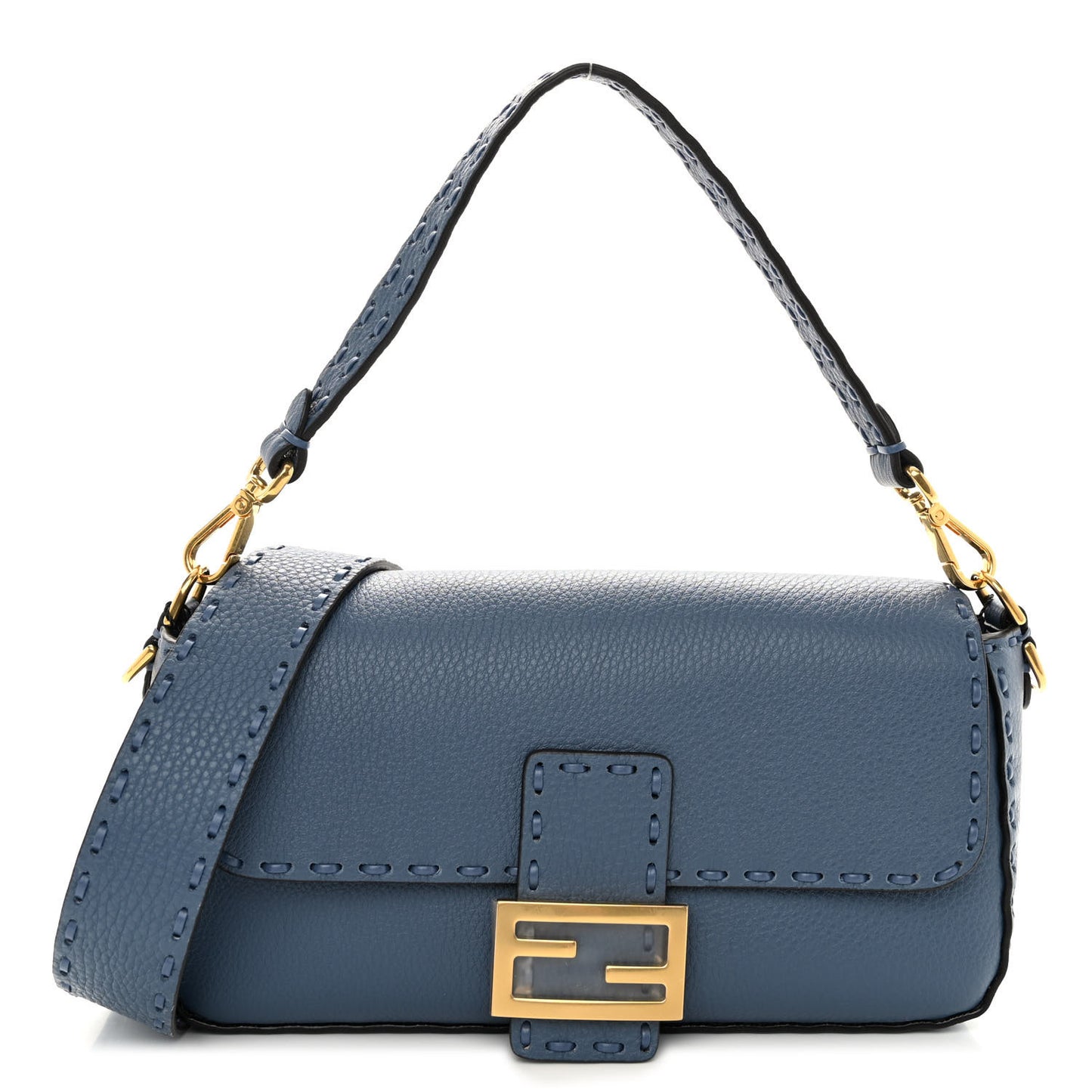 Cuoio Roma Sellerissima Nappa Sintetica Tape Stitch Baguette Mirto