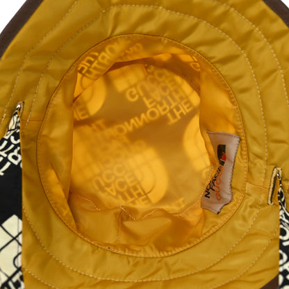 Gucci X THE NORTH FACE Nylon Reversible Self-Tie Bucket Hat XXS Black Yellow 12 of 14