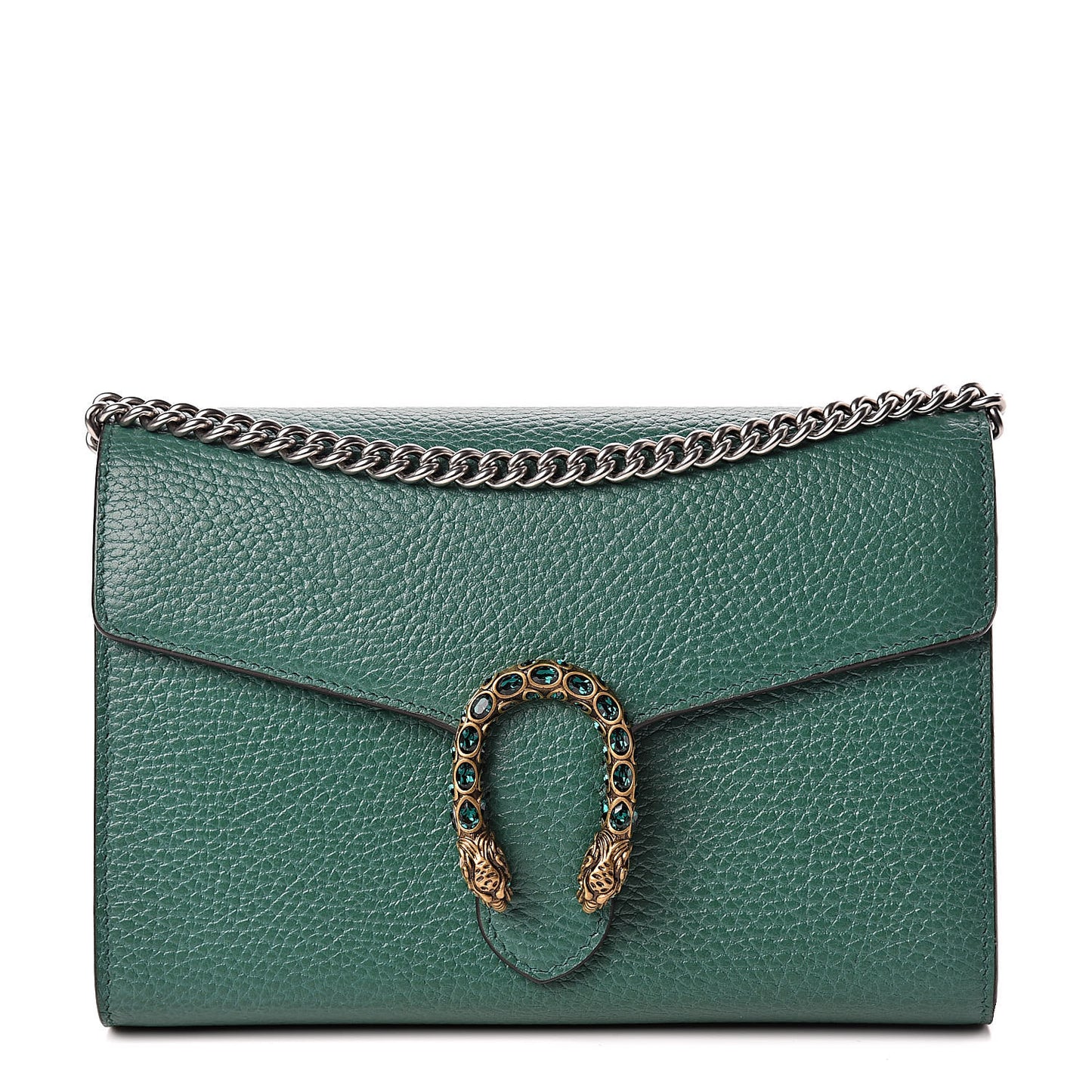 Calfskin Mini Dionysus Chain Wallet Emerald