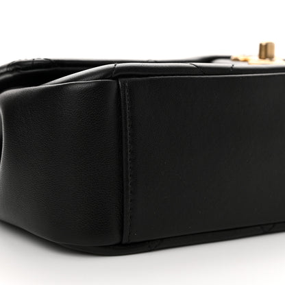 Chanel Lambskin Small Chain Handle Flap Bag Black 9 of 10