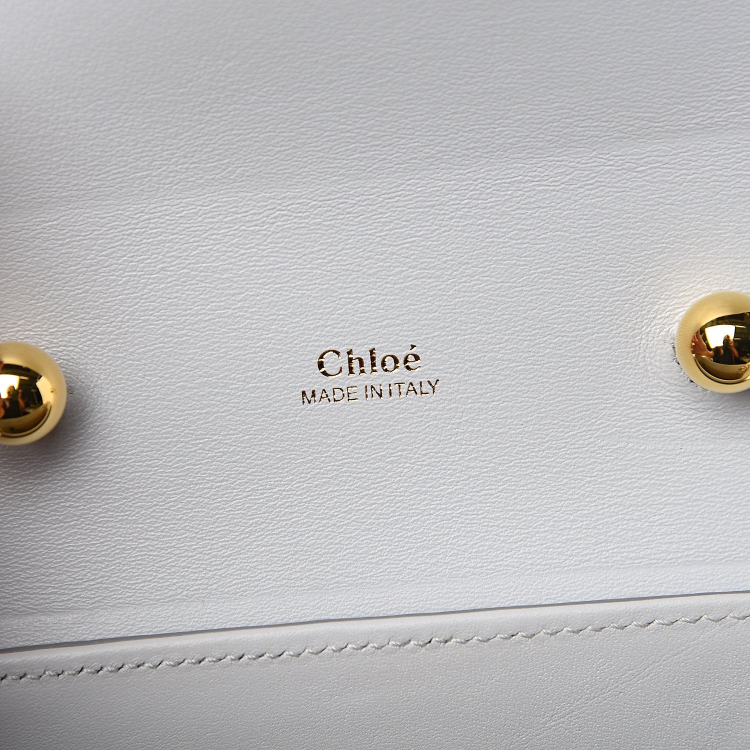Chloe Calfskin Lizard Embossed Small Aby Lock Light Cloud 5 of 9