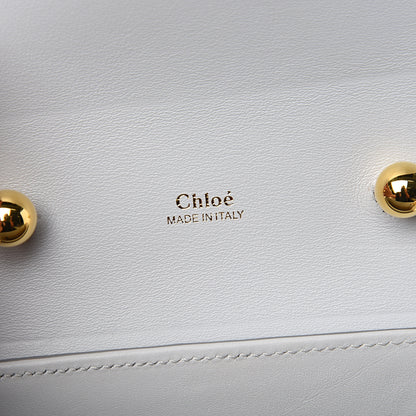 Chloe Calfskin Lizard Embossed Small Aby Lock Light Cloud 5 of 9
