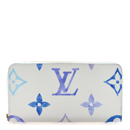 Louis Vuitton Monogram Giant By The Pool Zippy Wallet Resort Blue 1 of 6
