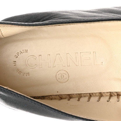Chanel Lambskin CC Espadrilles 38 Dark Navy 7 of 13