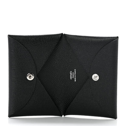 Hermes Epsom Calvi Card Case Black 5 of 7