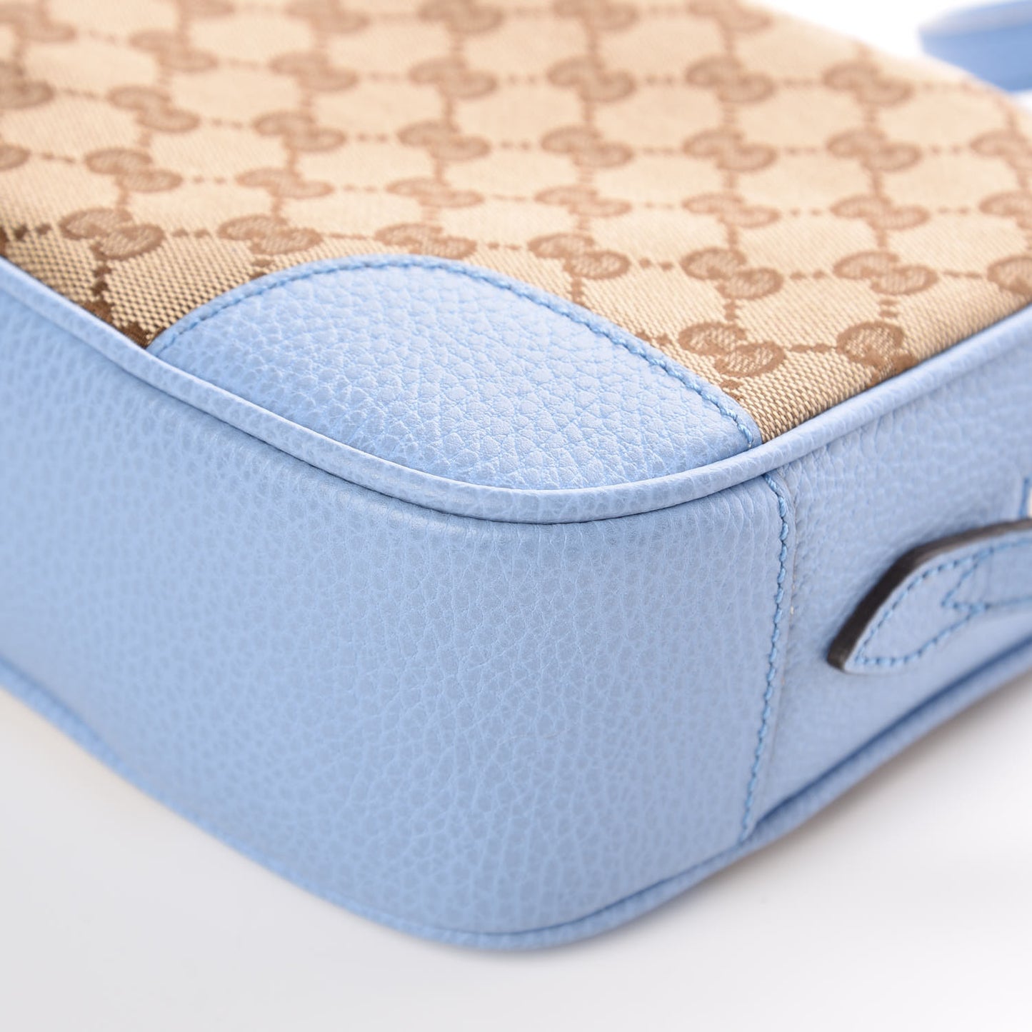Monogram Mini Bree Messenger Bag Beige Mineral Blue