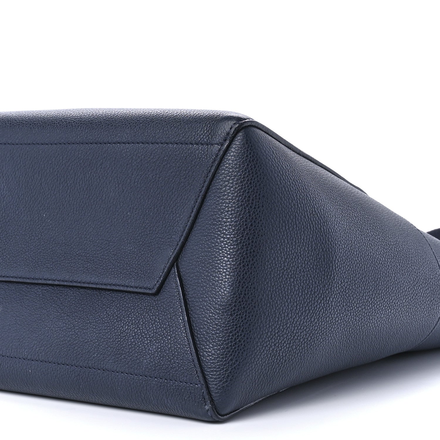 Celine Soft Grained Calfskin Sangle Bucket Bag Navy Blue 7 of 10