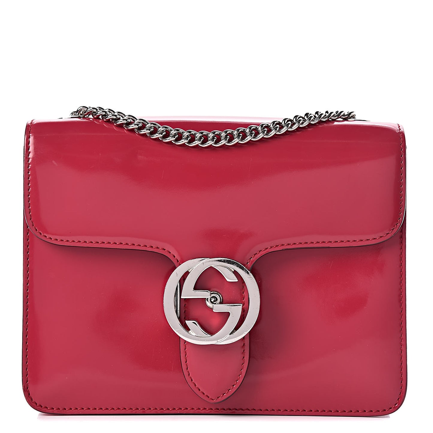 Shade Lux Calfskin Small Interlocking G Shoulder Bag Petunia