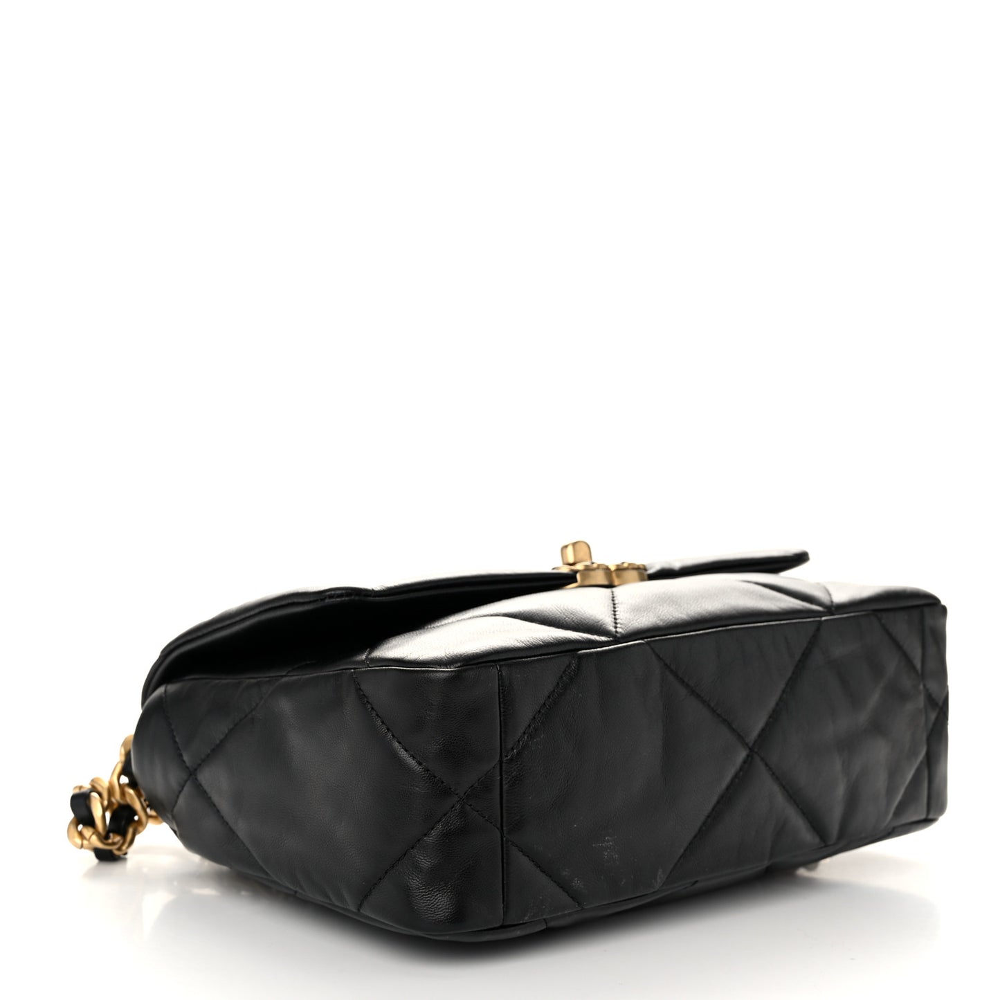 Lambskin Quilted Medium Chanel 19 Flap Black