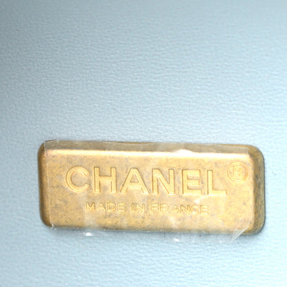 Chanel Lambskin Quilted CC Bubble Vanity Case With Chain Light Blue 6 of 10