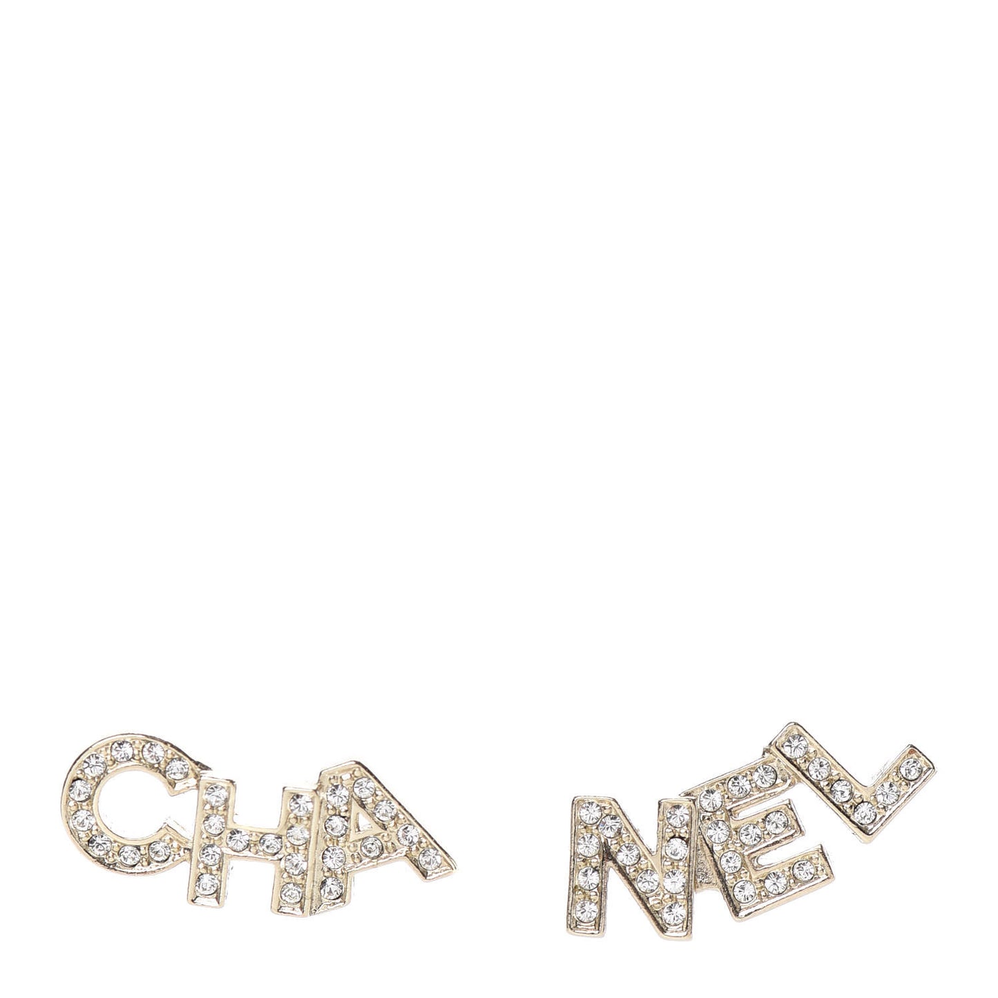 Crystal Pearl Signature Stud Earrings Gold