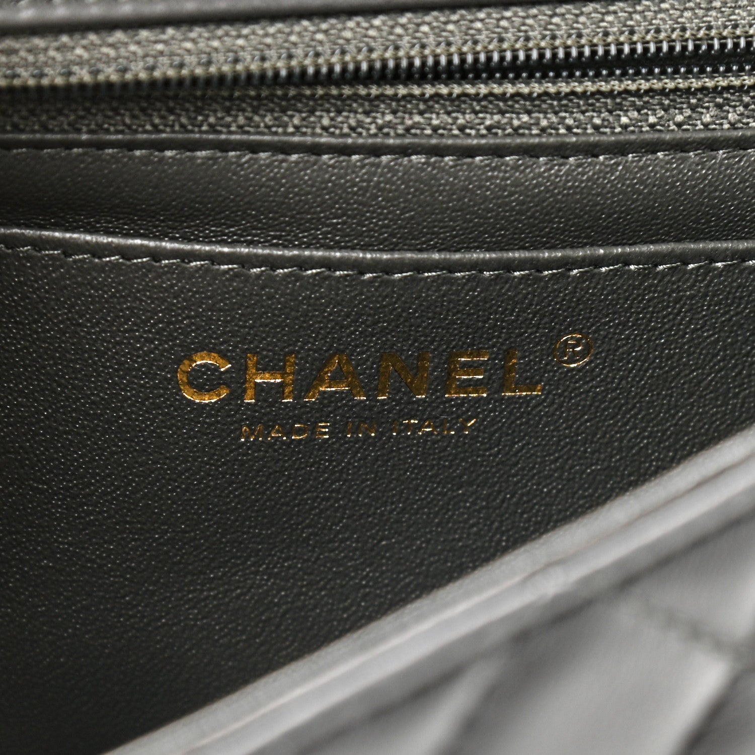 Chanel Lambskin Quilted Mini Rectangular Flap Dark Grey 6 of 9