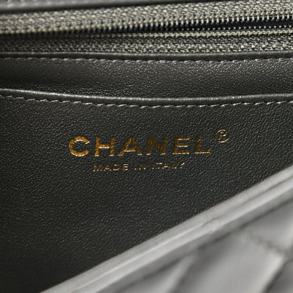 Chanel Lambskin Quilted Mini Rectangular Flap Dark Grey 6 of 9
