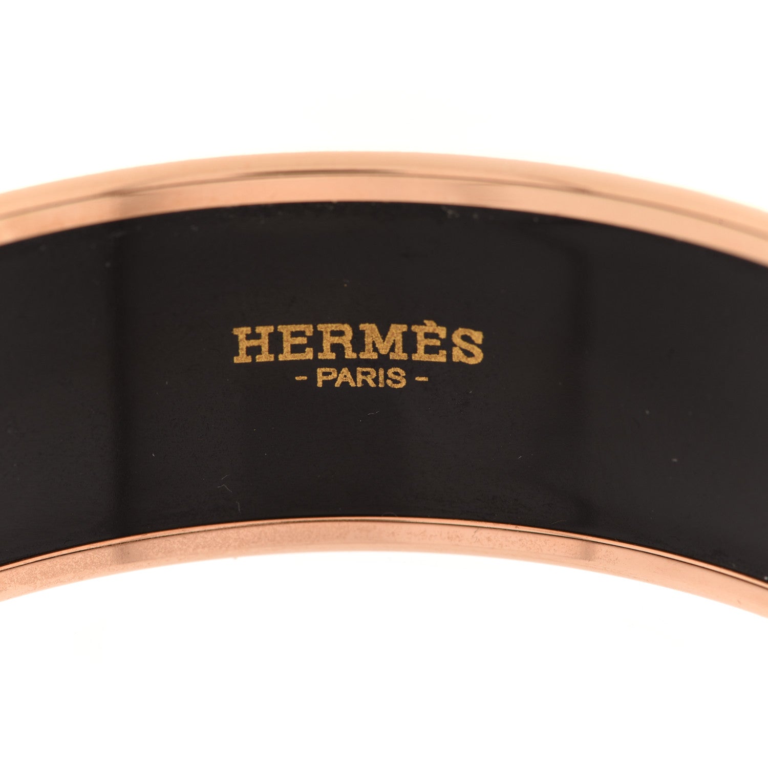 Hermes Enamel Printed Wide Les Cles Bracelet 70 Terre Orange 4 of 6