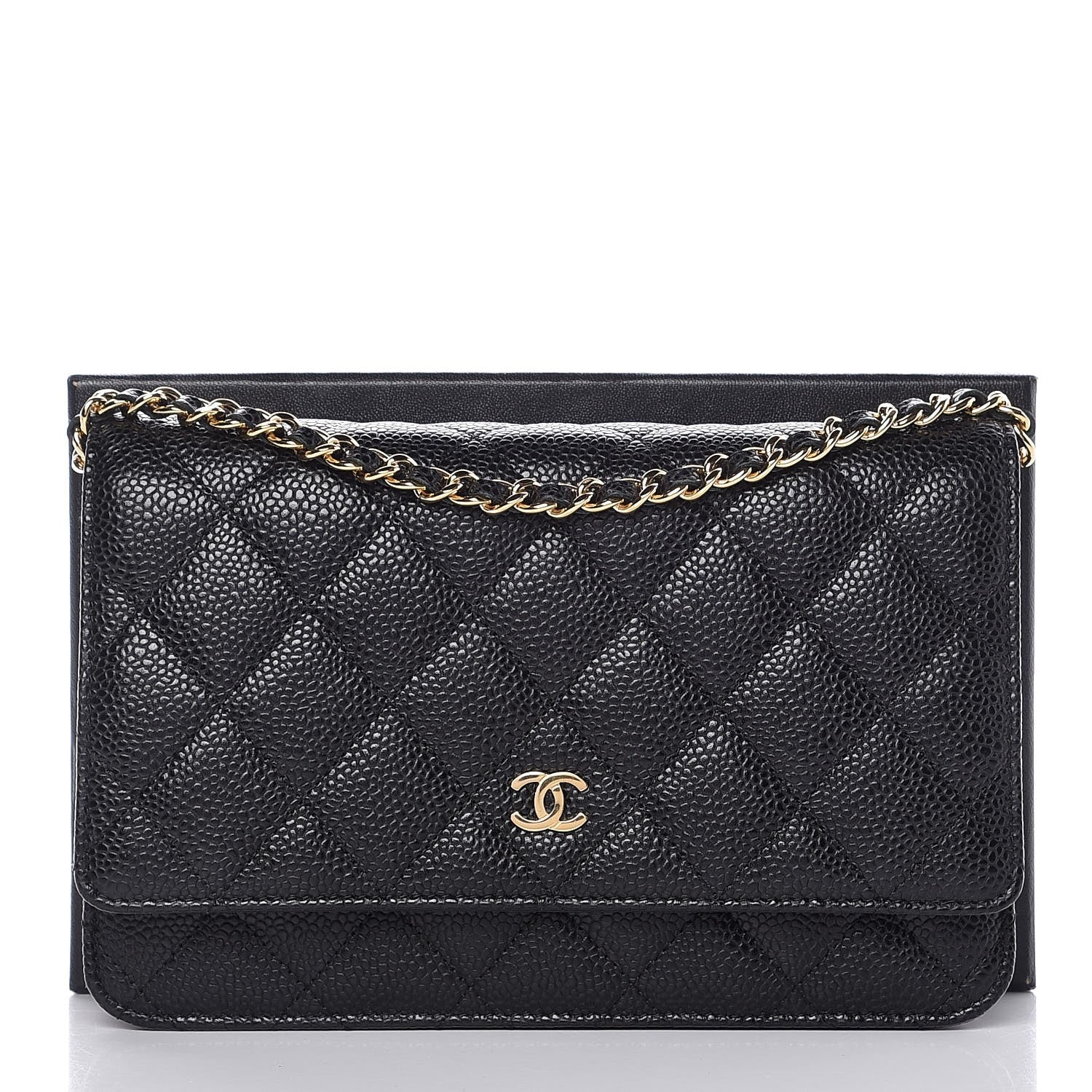 Chanel Caviar Quilted Wallet On Chain WOC Black 9 of 9