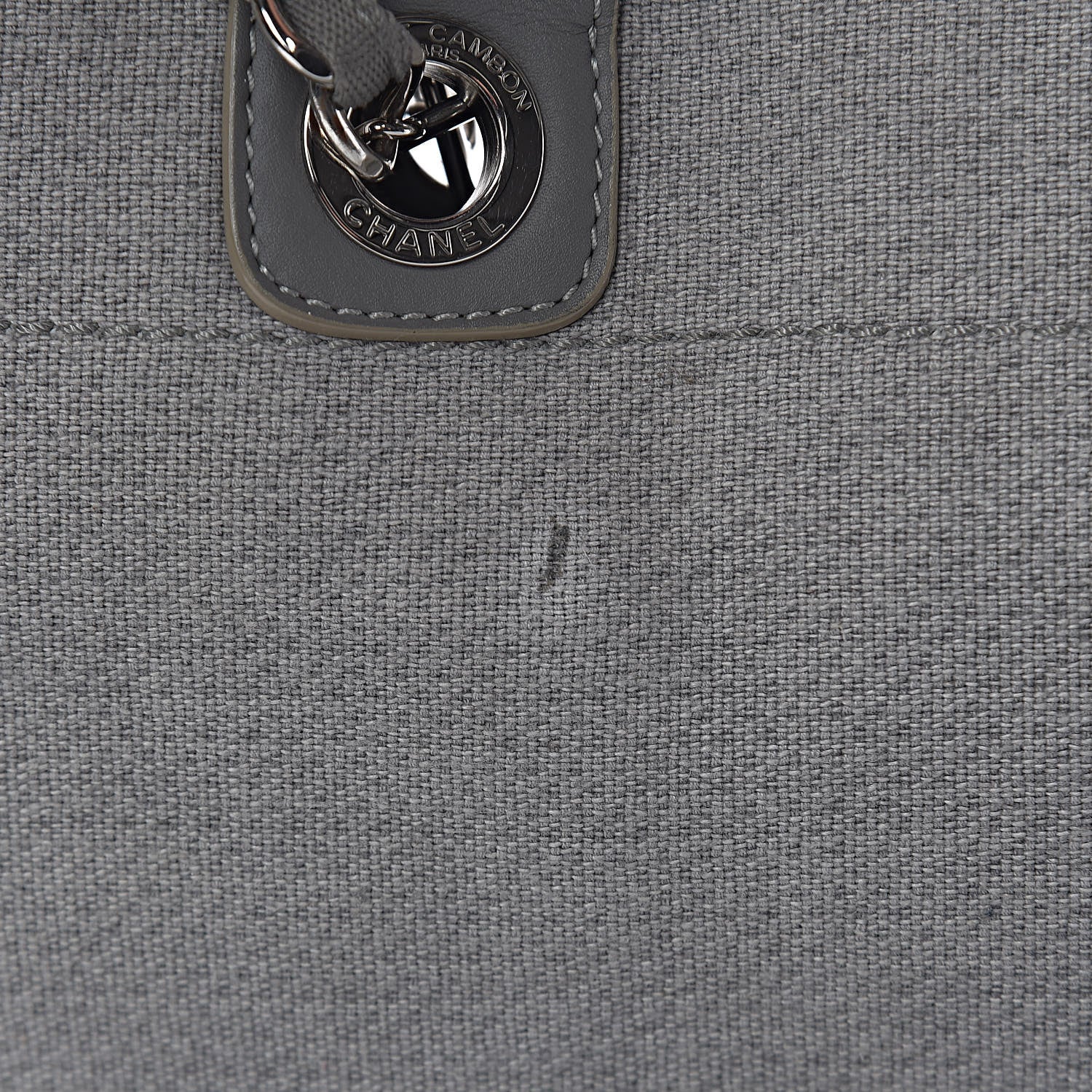 Chanel Canvas Large Deauville Tote Grey 7 of 16