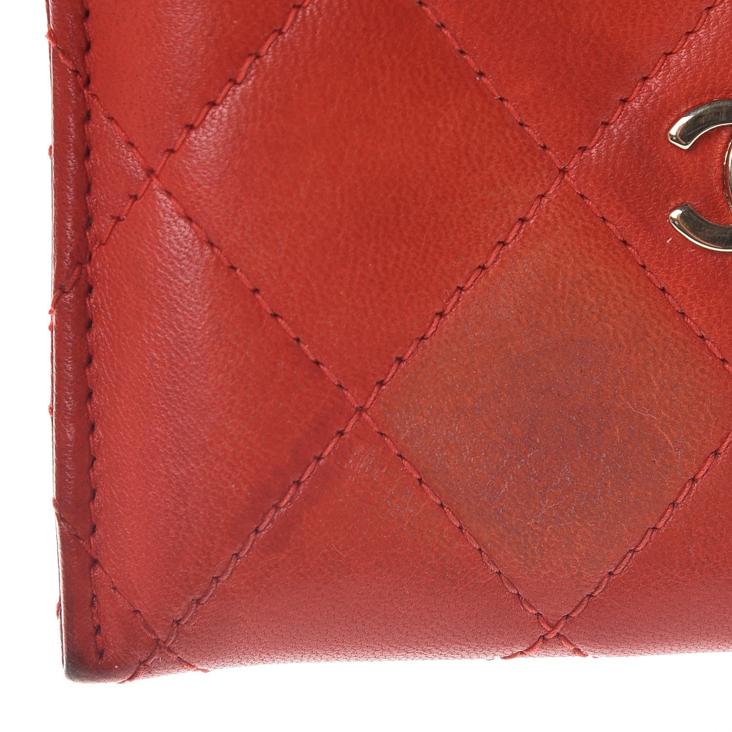 Chanel Lambskin Quilted Card Holder Red 11 of 12