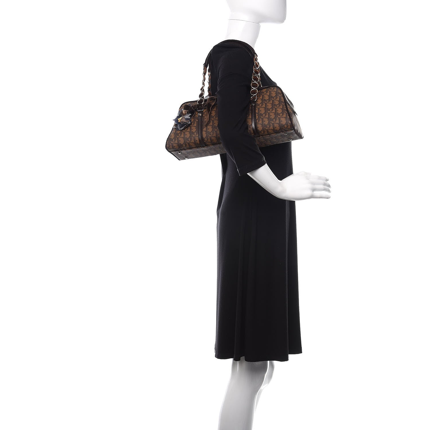 Christian Dior Monogram Romantique Shoulder Bag Brown 2 of 12