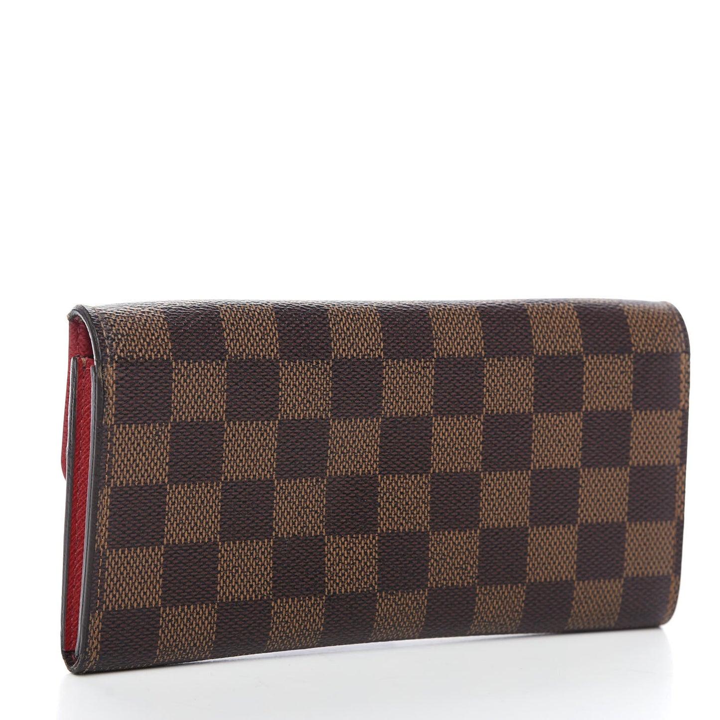 Damier Ebene Emilie Wallet Red