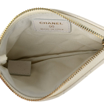 Chanel Caviar Quilted Small Cosmetic Case White 5 of 9