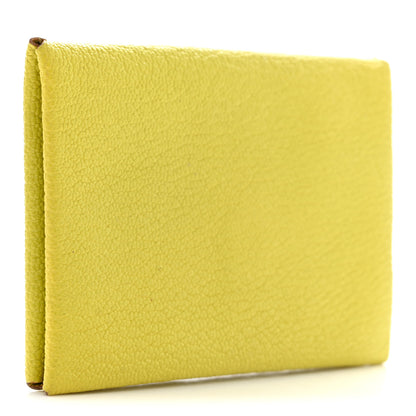 Hermes Chevre Mysore Calvi Card Case Lime 3 of 7