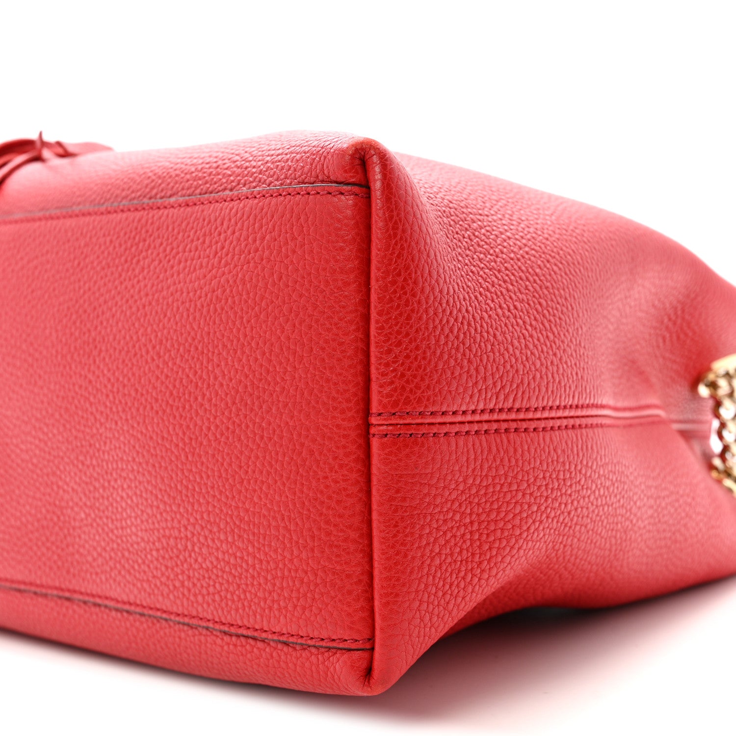 Gucci Cellarius Calfskin Medium Soho Chain Shoulder Bag Vibrant Red 10 of 13