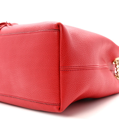 Gucci Cellarius Calfskin Medium Soho Chain Shoulder Bag Vibrant Red 10 of 13