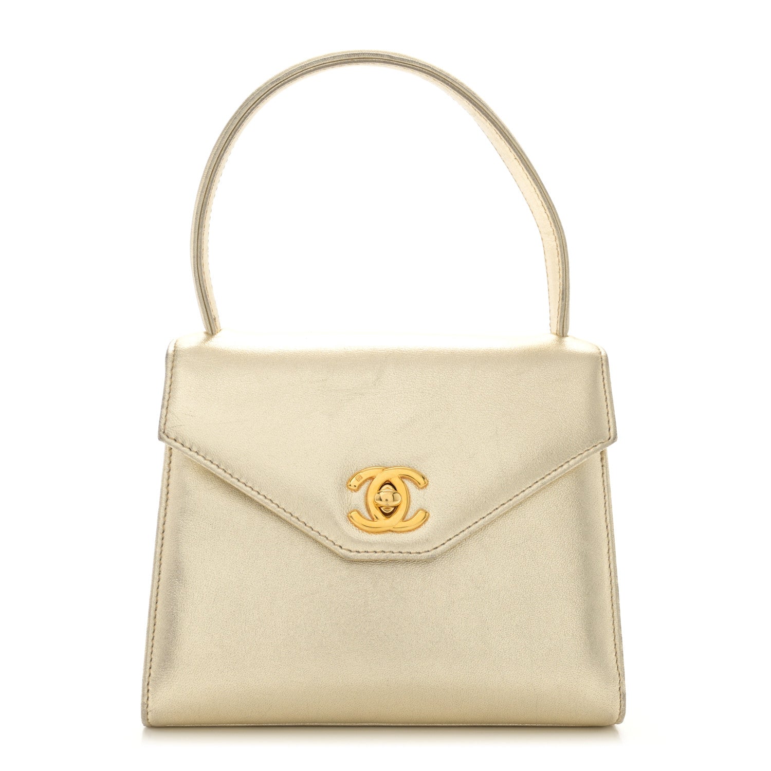 Chanel Lambskin Mini Kelly Flap Bag Gold 1 of 15