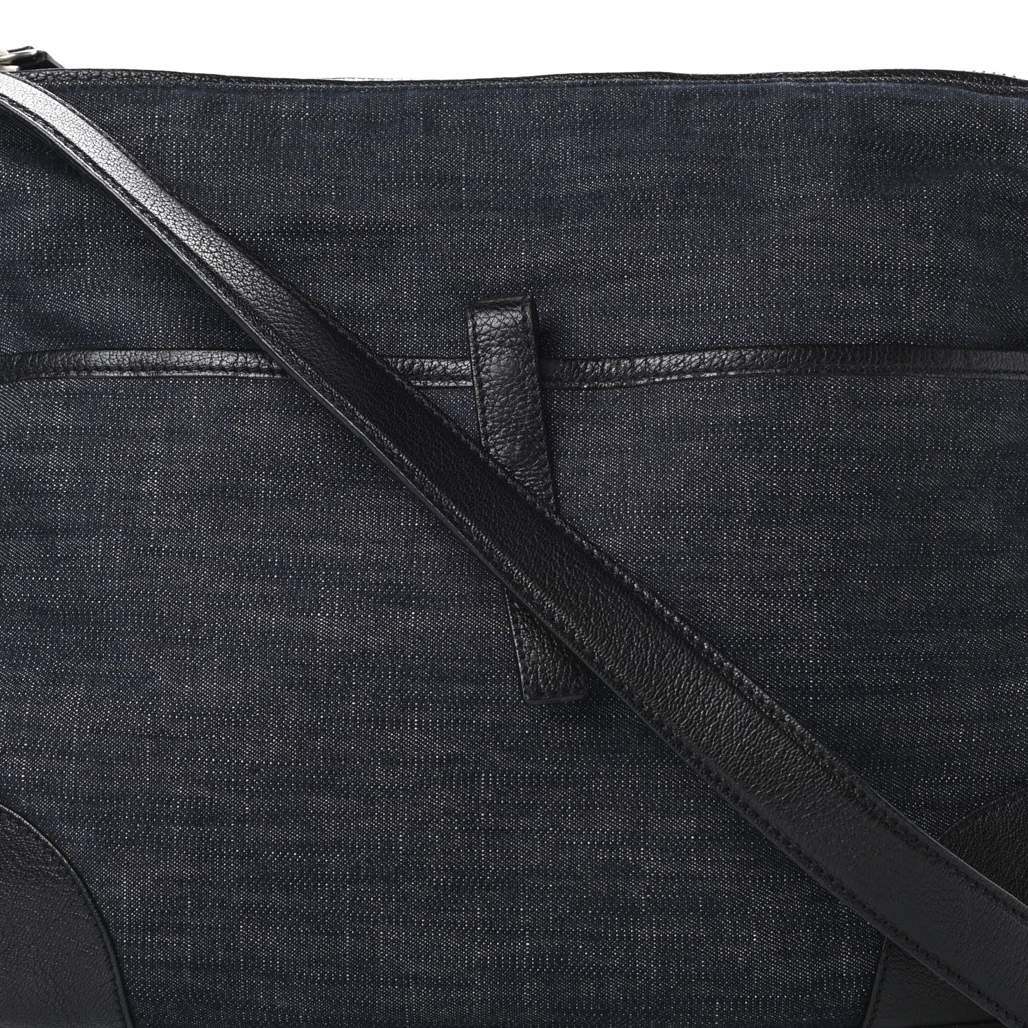 Prada Denim Goatskin Messenger Bleu 8 of 15