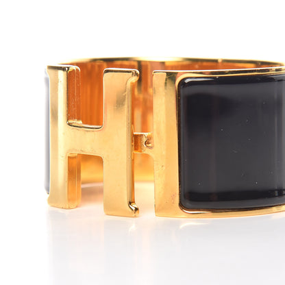 Hermes Enamel Extra Wide Clic Clac H Bracelet GM Black 6 of 8