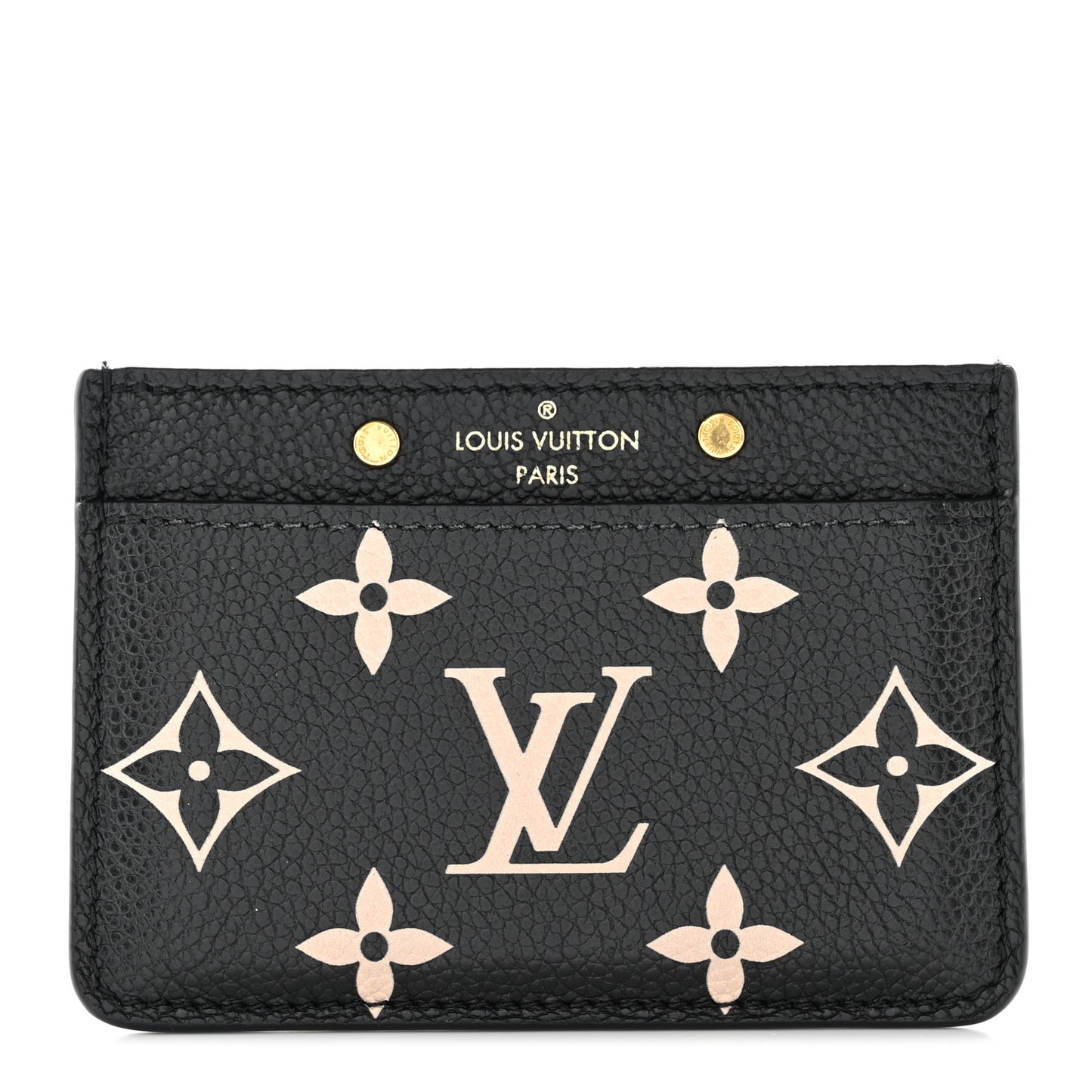 Empreinte Card Holder Black Beige
