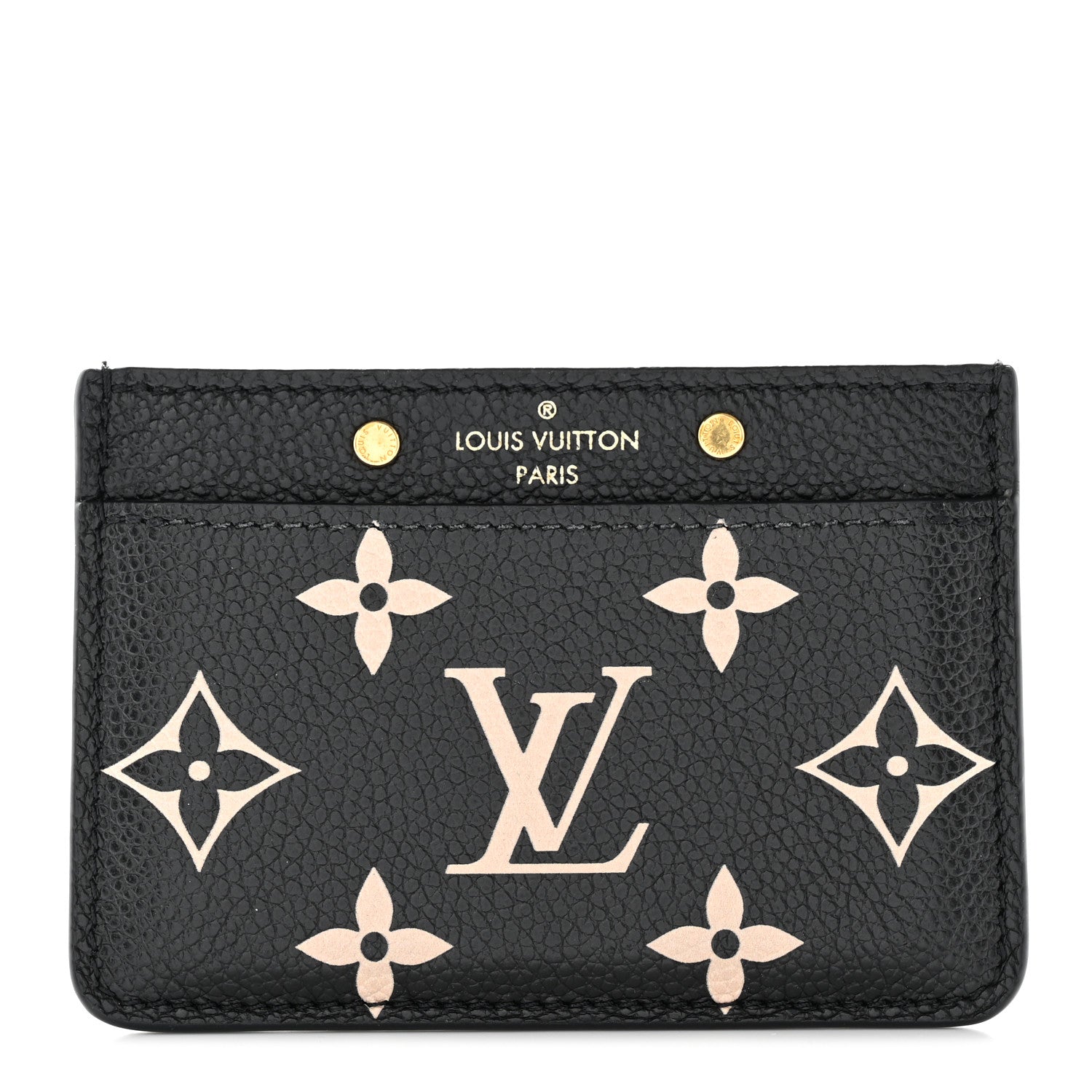 Louis Vuitton Empreinte Card Holder Black Beige 1 of 6