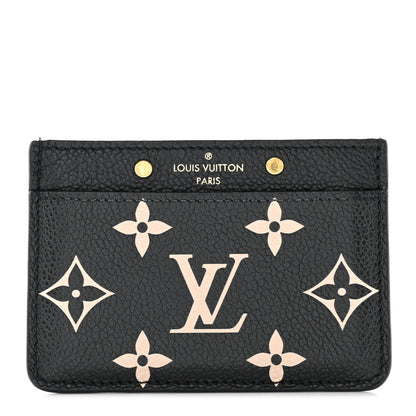 Louis Vuitton Empreinte Card Holder Black Beige 1 of 6